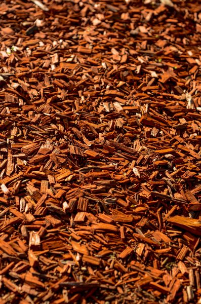 Cedar Mulch Spreading in Valencia