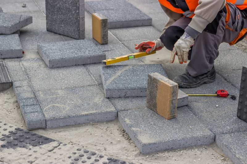 Close-up of paver jointing